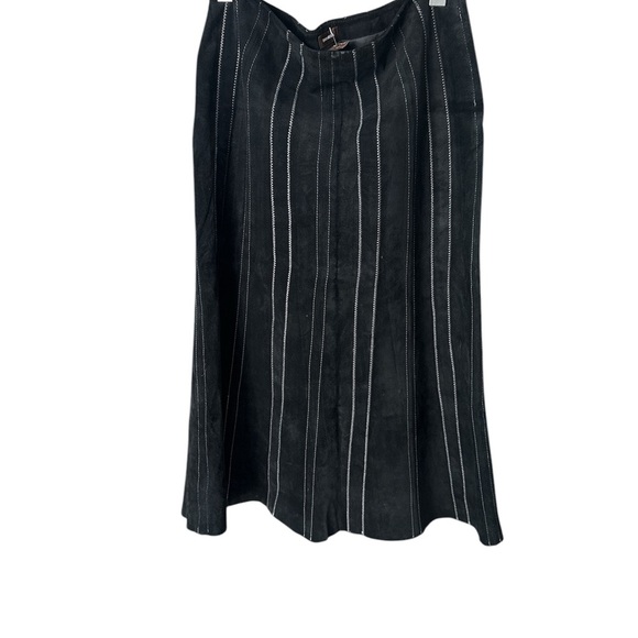 Danier Dresses & Skirts - Danier black suede maxi skirt size M/L white stitching